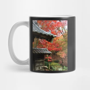 Japanese Gate and Red Maple Trees Mug